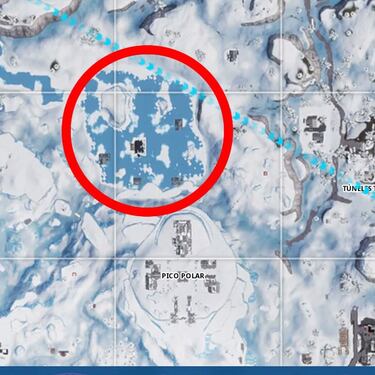 Desafíos Fortnite - Dónde deslizar un disco de hielo más de 150 metros