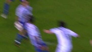 El Real Madrid reclamó un penalti por mano de Morel