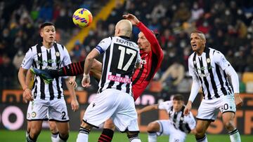 Ibrahimovic en el momento del gol del empate ante el Udinese.