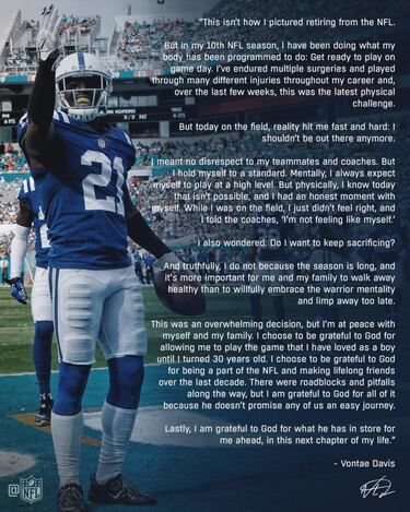 Ahí os quedáis, chavalotes, o el adiós de Vontae Davis a los Bills