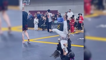 K.O. perfecto de esta pequeña luchadora con esta llave de judo