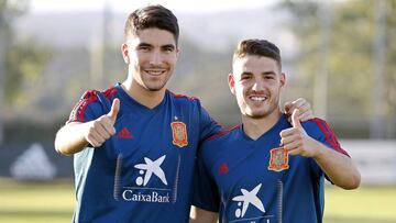 Carlos Soler y Manu Vallejo, en Las Rozas.