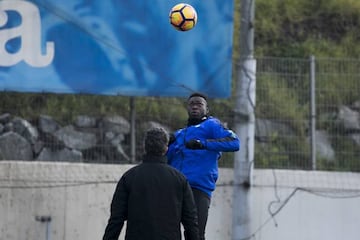 Felipe Caicedo training with Espanyol