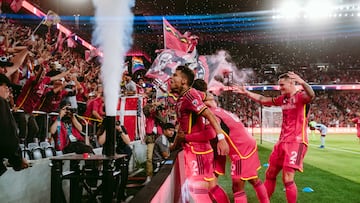 20 MAY 2023 - ST. LOUIS, MISSOURI- St. Louis CITY SC host Sporting Kansas City during match day 14 at CITYPARK in St. Louis, Missouri on Saturday May 20, 2023.