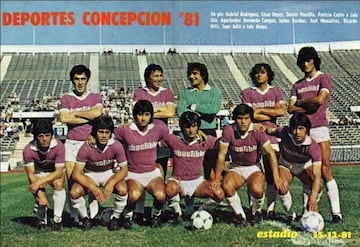 Deportes Concepción bajó en 1981 a Primera B. Ese fue el primero de cuatro descensos que registra en su historia el cuadro lila: 1993, 2002 y 2008.