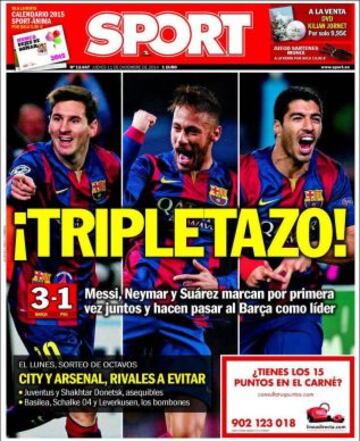 Portadas de la prensa deportiva