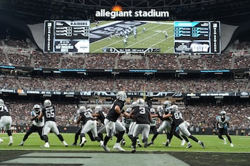 Despite poor on-field results, the Raiders pack out the vast Allegiant Stadium in Las Vegas.