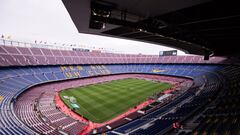 Panorámica del Camp Nou antes del comienzo del encuentro. 