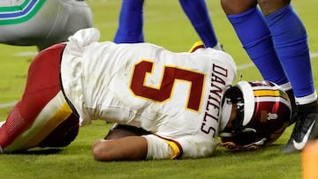 The Washington Commanders QB suffered a scare when he went down in the game against Seattle.