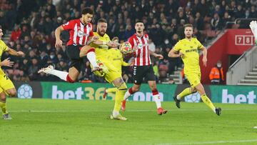 Southampton&#039;s Che Adams scores a goal 4-1 during the English championship Premier League football match between Southampton and Brentford on January 11, 2022 at St Mary?s Stadium in Southampton, England - Photo Shaun Boggust / Colorsport / DPPI
 AFP7 
 11/01/2022 ONLY FOR USE IN SPAIN