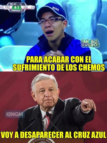 Derrota del Cruz Azul acapara los memes de la jornada