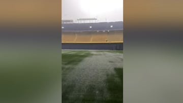 La Bombonera como nunca se había visto: impresionante el estado del césped por la lluvia