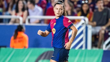 Claudia Pina, durante el Dallas-Barcelona de la gira de pretemporada.