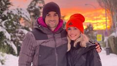 Enzo Zidane y su novia.