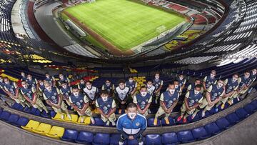 Am&eacute;rica presume foto oficial en el Estadio Azteca