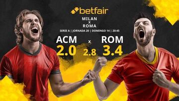 AC Milán vs. AS Roma: horario, TV, estadísticas, clasificación y pronósticos