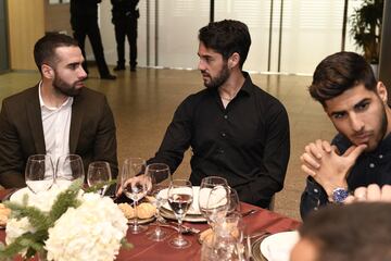 Isco junto a Carvajal y Marco Asensio.   