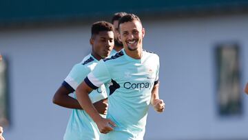 Luiz Felipe, en el entrenamiento de hoy.