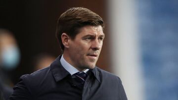 Soccer Football - Europa League - Round of 16 Second Leg - Rangers v Slavia Prague - Ibrox Stadium, Glasgow, Scotland, Britain - March 18, 2021 Rangers manager Steven Gerrard Pool via REUTERS/Ian Macnicol