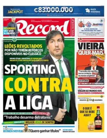 Portadas de la prensa mundial