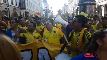 Los hinchas muestran su apoyo a la Selección en Kazán