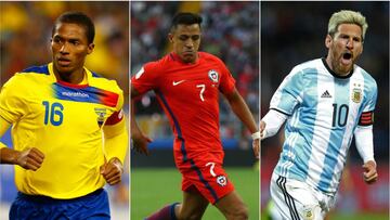 Las 9 figuras sudamericanas que se juegan su boleto a Rusia