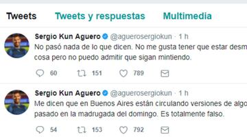 Agüero niega una pelea con un fotógrafo en una discoteca