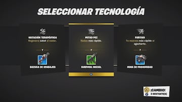 Al avanzar la partida podemos ir eligiendo diferentes habilidades, llamadas "Tecnologías"