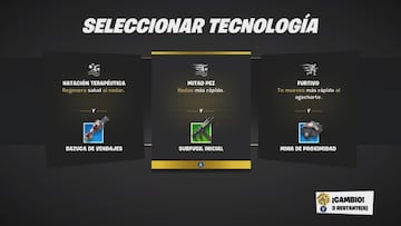 Al avanzar la partida podemos ir eligiendo diferentes habilidades, llamadas &quot;Tecnolog&iacute;as&quot;