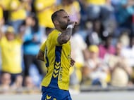 Jesé celebrando su gol ante el Huesca.