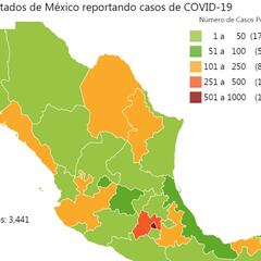 Mapa y casos de coronavirus en México por estados hoy 10 de abril