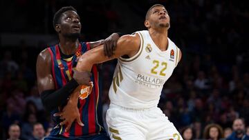 Tavares, durante el partido de la Euroliga que enfrenta al Real Madrid y al Kirolbet Baskonia