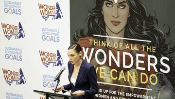 Gal Gadot en el nombramento de Wonder Woman embajadora de la ONU