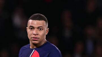 Kylian Mbappé durante un partido de Champions League.