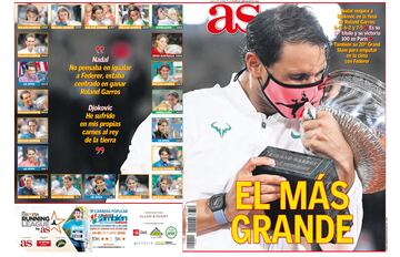 Rafa Nadal a través de las portadas de As