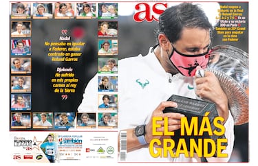 Rafa Nadal a través de las portadas de As