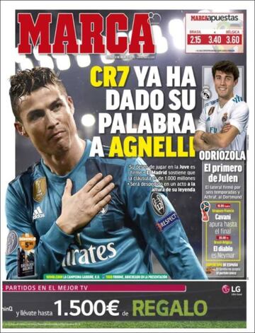 La prensa pone fecha al fichaje de Cristiano