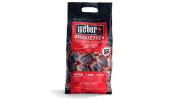 Bolsa de briquetas de 4 kilos de la marca Weber para barbacoa