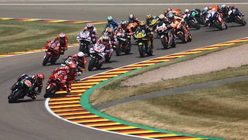 La salida de MotoGP en Alemania.