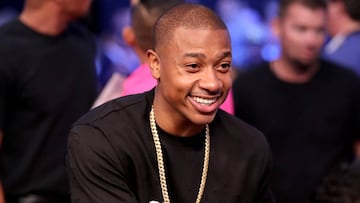 LAS VEGAS, NV - AUGUST 26: NBA player Isaiah Thomas attends the super welterweight boxing match between Floyd Mayweather Jr. and Conor McGregor on August 26, 2017 at T-Mobile Arena in Las Vegas, Nevada.   Christian Petersen/Getty Images/AFP
 == FOR NEWSPAPERS, INTERNET, TELCOS &amp; TELEVISION USE ONLY ==