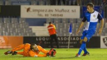 Tamudo, en el amistoso ante el Espanyol.