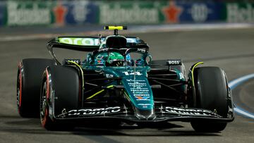 Fernando Alonso (Aston Martin AMR24). Las Vegas, Estados Unidos. F1 2024.