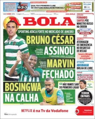 Portadas de la prensa mundial