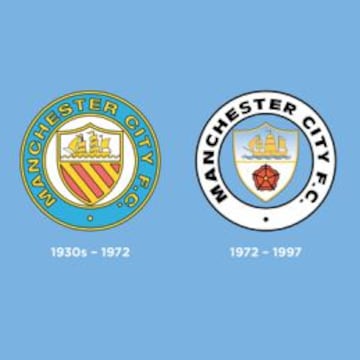 Escudos históricos del Manchester City.