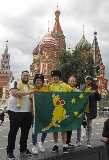 Aficionados de todo el mundo ya están en Moscú para disfrutar del Mundial 2018.


