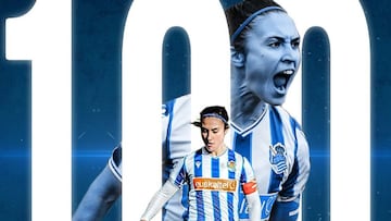 Nahikari anota su gol n&uacute;mero 100 con la Real Sociedad. 