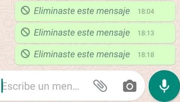 mensaje eliminado Whatsapp