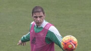 Joaqu&iacute;n, en el entrenamiento de hoy. 