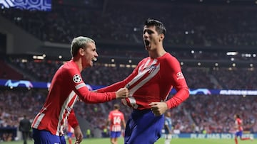 Griezmann y Morata, en el Metropolitano.