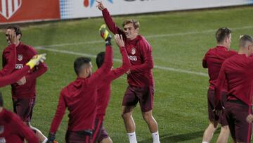 Griezmann se entrenó con el grupo con normalidad